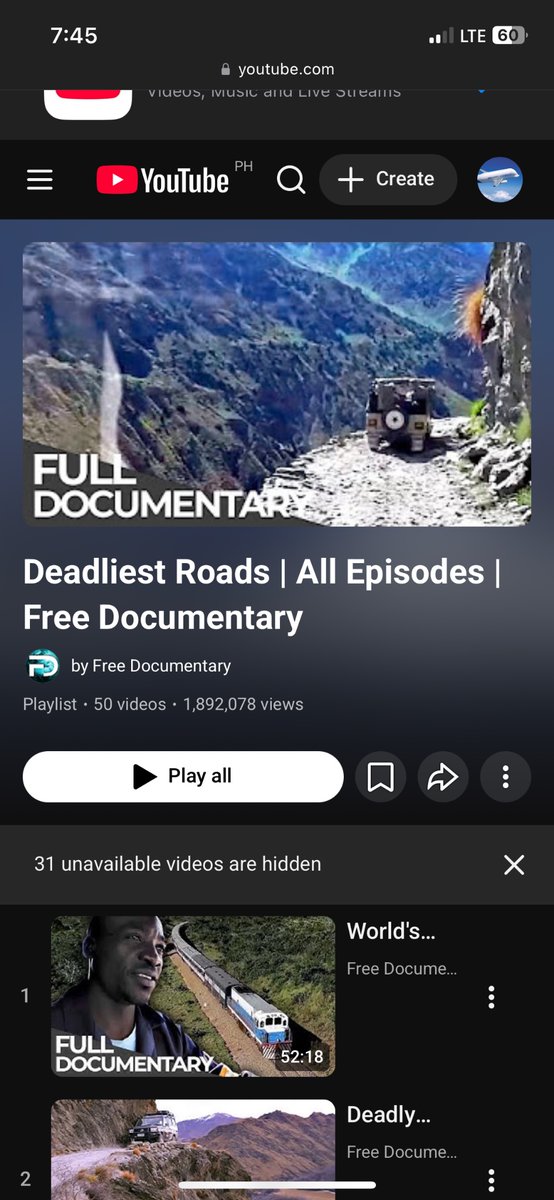 bueno_clark0630's tweet image. Ito ang pinaka favourite ko na Documentary films sa lahat!  #DangerousRoad  
  Panoodin mo Maganda yan 👇
youtube.com/playlist?list=…
