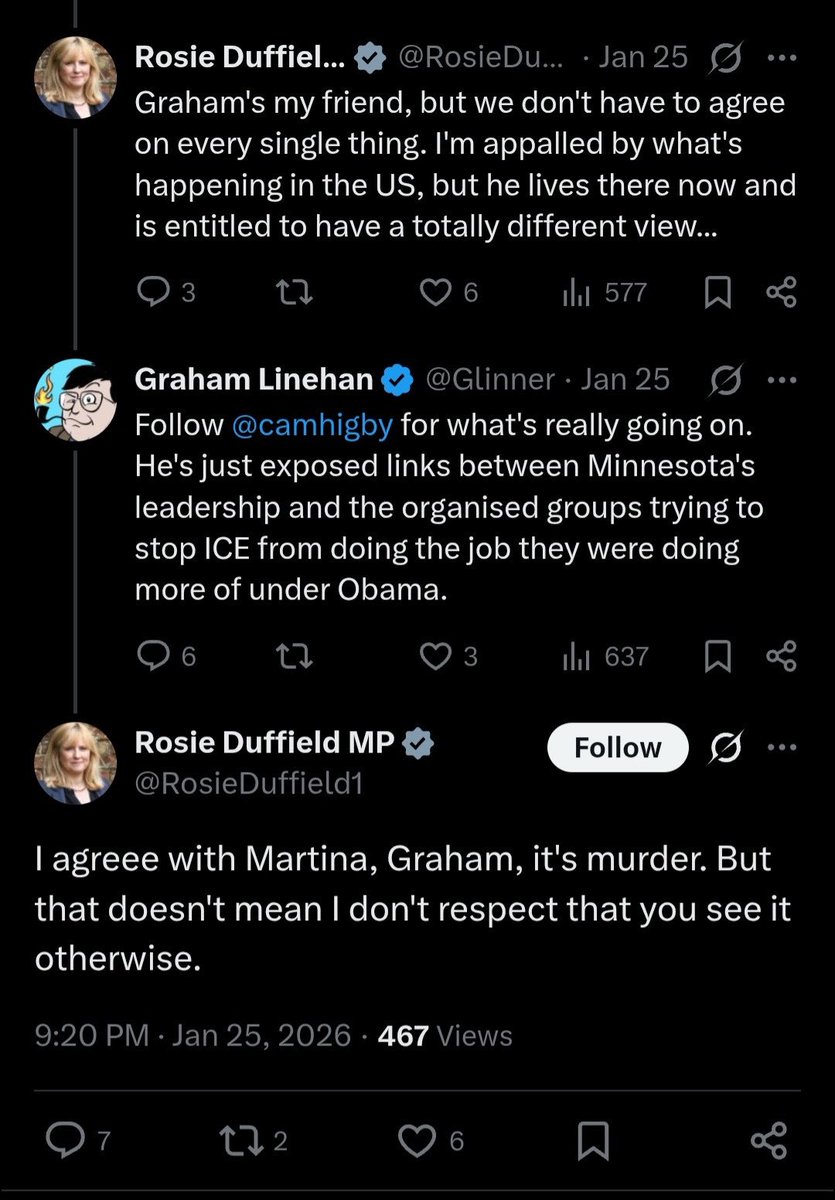 Has there ever been someone as spineless as Rosie Duffield? “It’s murder but I respect your opinion” what a piece of shit.