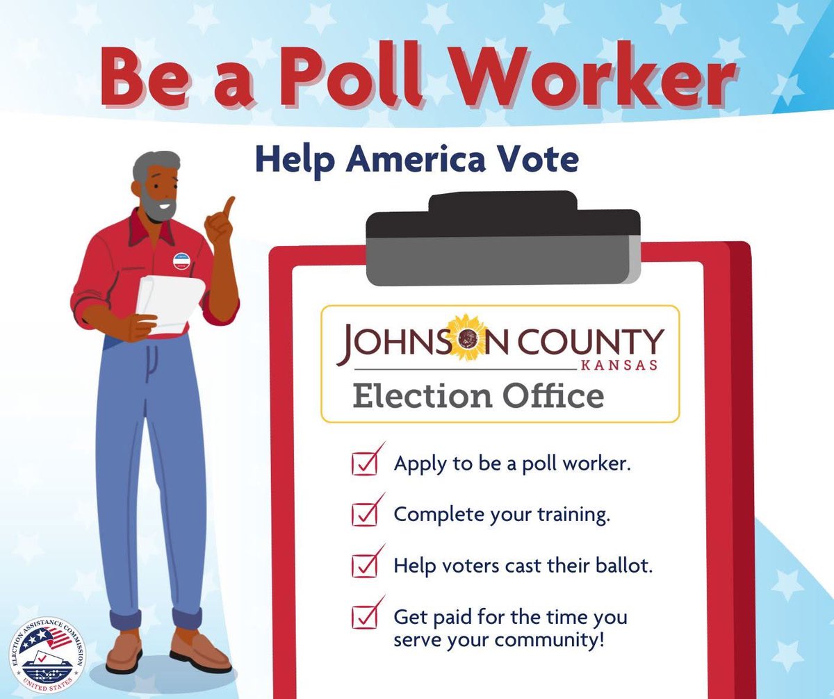 Join us and become a gatekeeper of democracy!!  Be a poll worker!  🇺🇸❤️🇺🇸