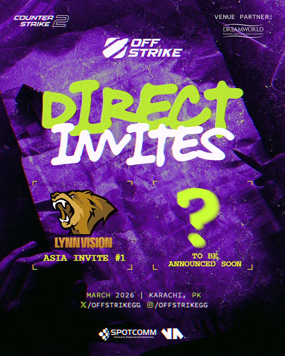 Offstrikegg's tweet photo. .@Lynnvision_ is heading to Karachi 🇵🇰 

Now the question is… Who takes the second direct invite from Asia?  

Drop your guesses below https://t.co/ooJkxREsnk