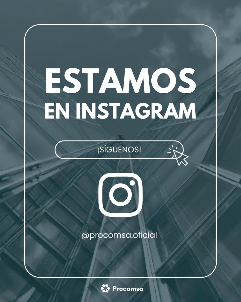 procomsaoficial's tweet image. 📣 ¡Procomsa llega a #Instagram!

¡En Procomsa seguimos avanzando por sistema… y ahora también en las redes!

📲 Síguenos y forma parte de nuestra comunidad: instagram.com/procomsa.ofici… 

#Procomsa #NuevaCuenta #Herrajes #Innovación #SistemasGU #Puertas #Ventanas #Arquitectura