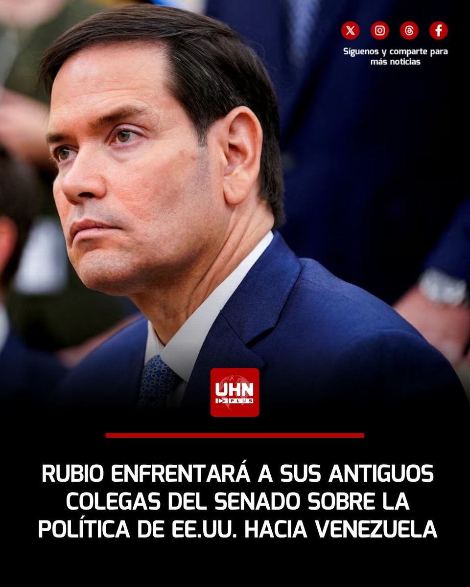 🇺🇸🇻🇪‼️ | El Secretario de Estado, Marco Rubio, enfrentará a sus antiguos colegas del Senado en una audiencia pública sobre la política de Estados Unidos hacia Venezuela, defendiendo ante legisladores la estrategia de la Administración Trump tras la captura de Nicolás Maduro y
