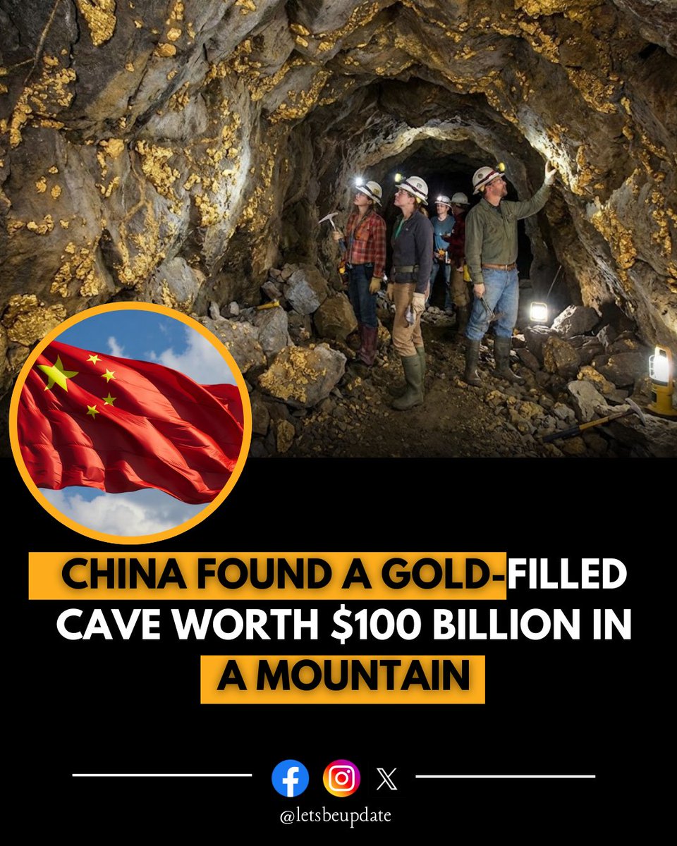 LetsBeUpdate's tweet photo. China has uncovered one of the largest gold deposits ever found beneath a mountain in Hunan Province — a so-called “supergiant” treasure trove valued at tens of billions of dollars. 

#ChinaGoldDiscovery #SupergiantGold #MiningNews #HunanProvince #GlobalEconomy https://t.co/eIzLgL904q