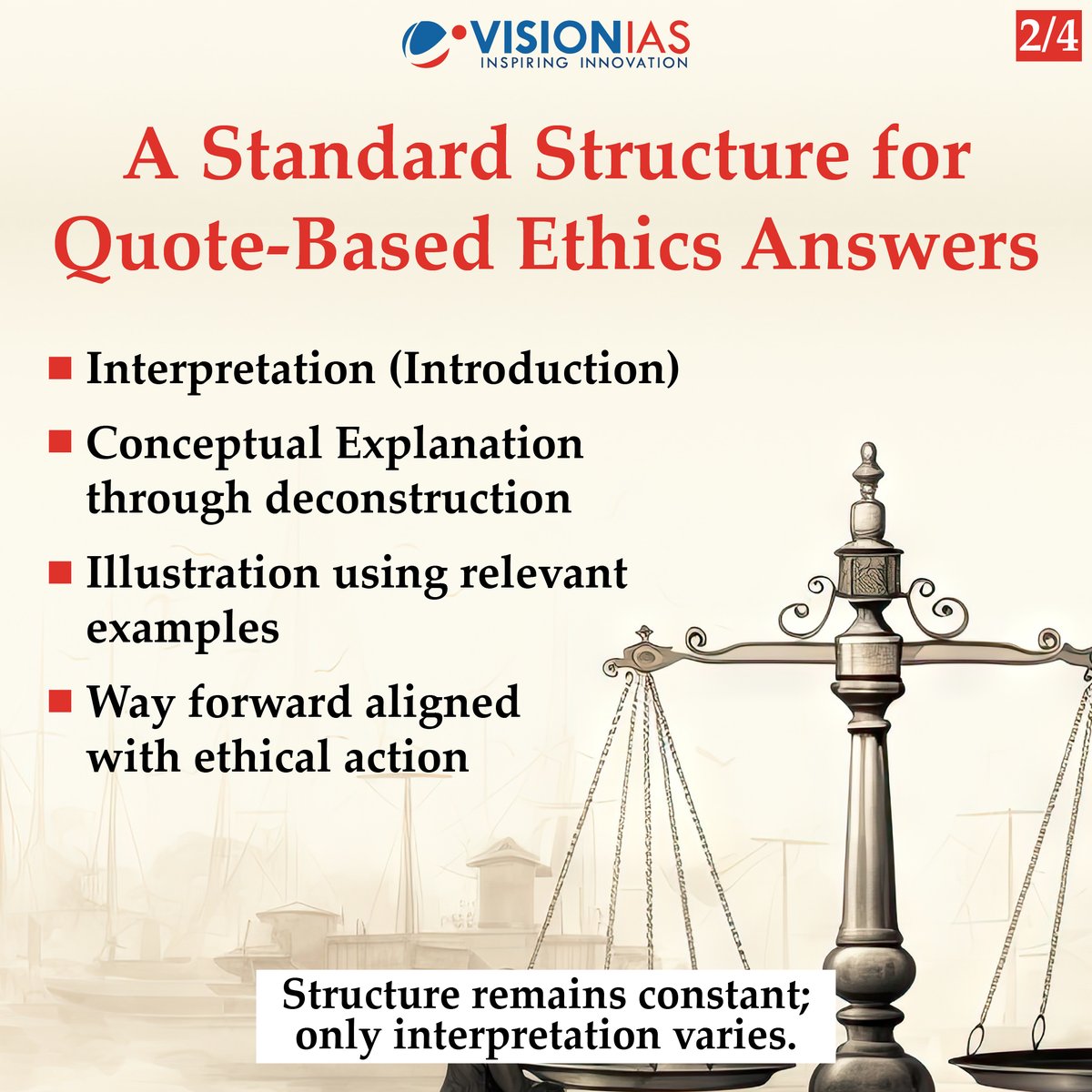 Vision_IAS's tweet photo. How to Master Quote-Based Ethics Questions | All India GS Mains, Ethics & Essay Test Series 2026/27
Quote-based questions in Ethics (GS IV) often appear simple but they challenge aspirants the most.
#EthicsAnswerWriting #UPSCMains #GS4Ethics #QuoteBasedQuestions #UPSC2026 https://t.co/7oE2oBQ0pO