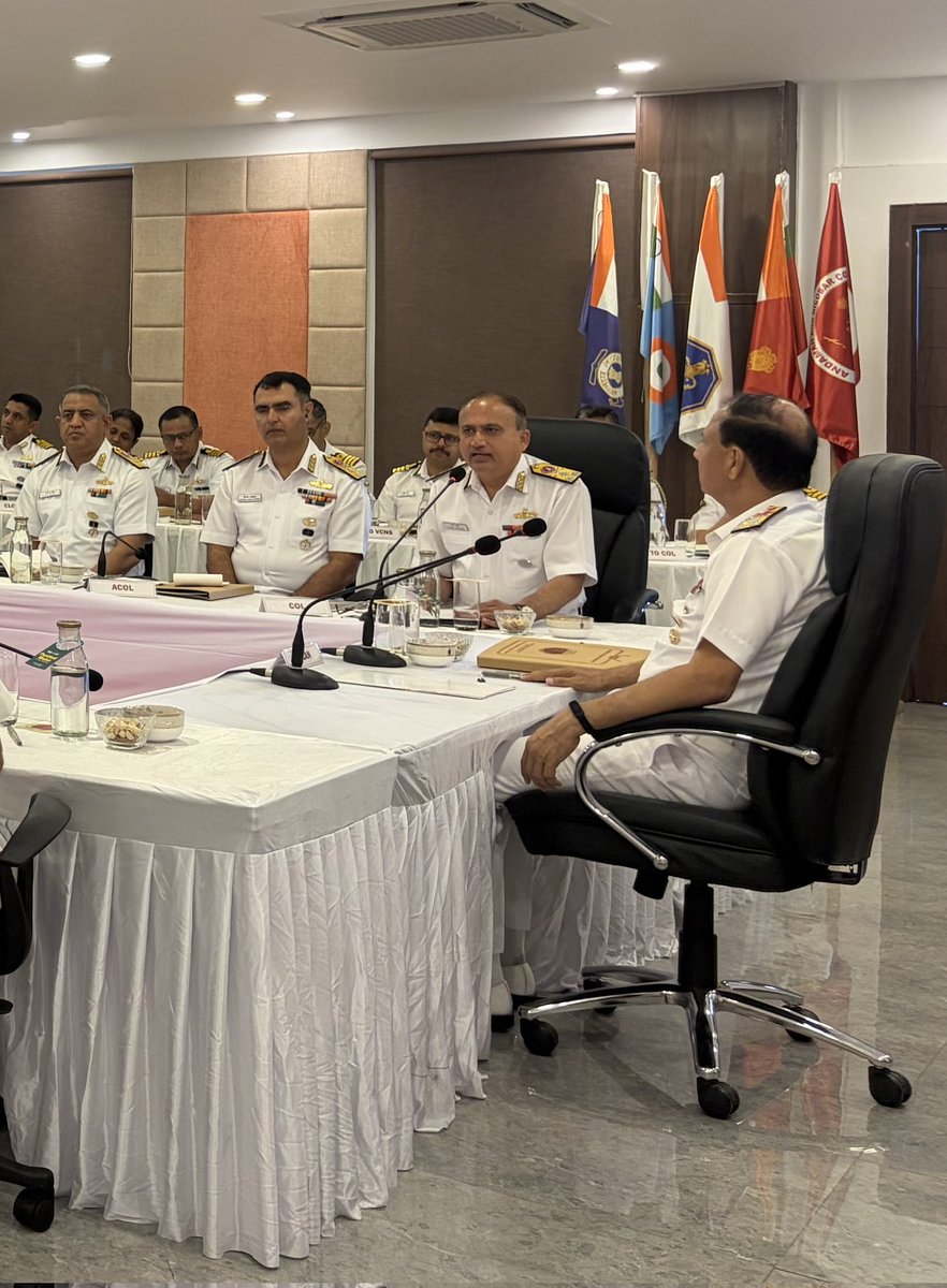 indiannavy's tweet photo. The 2025–26 edition of the #IndianNavy's Annual Logistics Conference (ALC) was inaugurated on #28Jan 26 at Sri Vijaya Puram by VAdm Ajay Kochhar, #CINCAN.
Chaired by VAdm Rajat Kapoor, Controller of Logistics, the two-day conference will deliberate on evolution of logistics support mechanisms to meet the demands of modern warfare, integration of Artificial Intelligence and Machine Learning in inventory management and tri-services synergy in logistics.
The discussions will place particular emphasis on logistics support for submarine operations and the sustenance of forces deployed at sea. The #CNS, through a pre-recorded message, impressed upon the need for an agile and responsive operational logistics; and conveyed his vision for future logistics support.
@AN_Command @SpokespersonMoD
@IN_WNC @IN_HQENC @IN_HQSNC