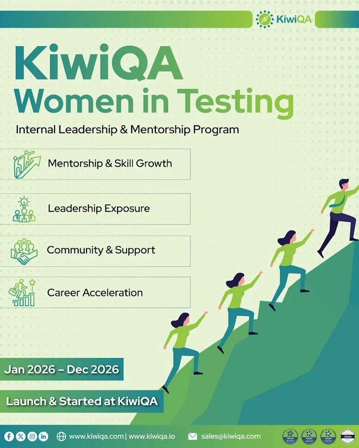 Niranjan222310's tweet photo. A new chapter at @KQSPL begins today.

When I think about KiwiQA’s journey, I don’t just see milestones, clients, or frameworks.

I see people.

And among them, I see countless women - 
leading projects quietly, mentoring teammates generously, holding quality high under pressure, and stepping up long before anyone asked them to.

That’s where KWIT – KiwiQA Women in Testing was born. 

KWIT is a 12-month internal leadership & mentorship program, driven by our Women’s Leadership Wing, with one clear purpose:

To create more leaders within KiwiQA.

Not just leaders by title - but leaders by mindset, ownership, confidence, and impact.

Over the next year, KWIT will focus on:

1) Mentorship & skill growth
2) Leadership exposure
3) Community & support
4) Career acceleration

This isn’t about fast-tracking anyone.
It’s about intentionally creating space to learn, to lead, to make mistakes, to grow, and to support one another.

At KiwiQA Services , I strongly believe:

When women are empowered to lead, organisations become stronger, more resilient, and more human.

KWIT is our commitment to that belief.

To every woman stepping into this journey this is your moment to lead boldly.

And to the wider KiwiQA team - thank you for supporting a culture where leadership is inclusive, intentional, and built from within.

Growth + Confidence + Creating  the next generation of leaders together at KiwiQA

#KWIT #WomenInTesting #WomenInLeadership #KiwiQA #LeadershipJourney #Mentorship #GrowTogether