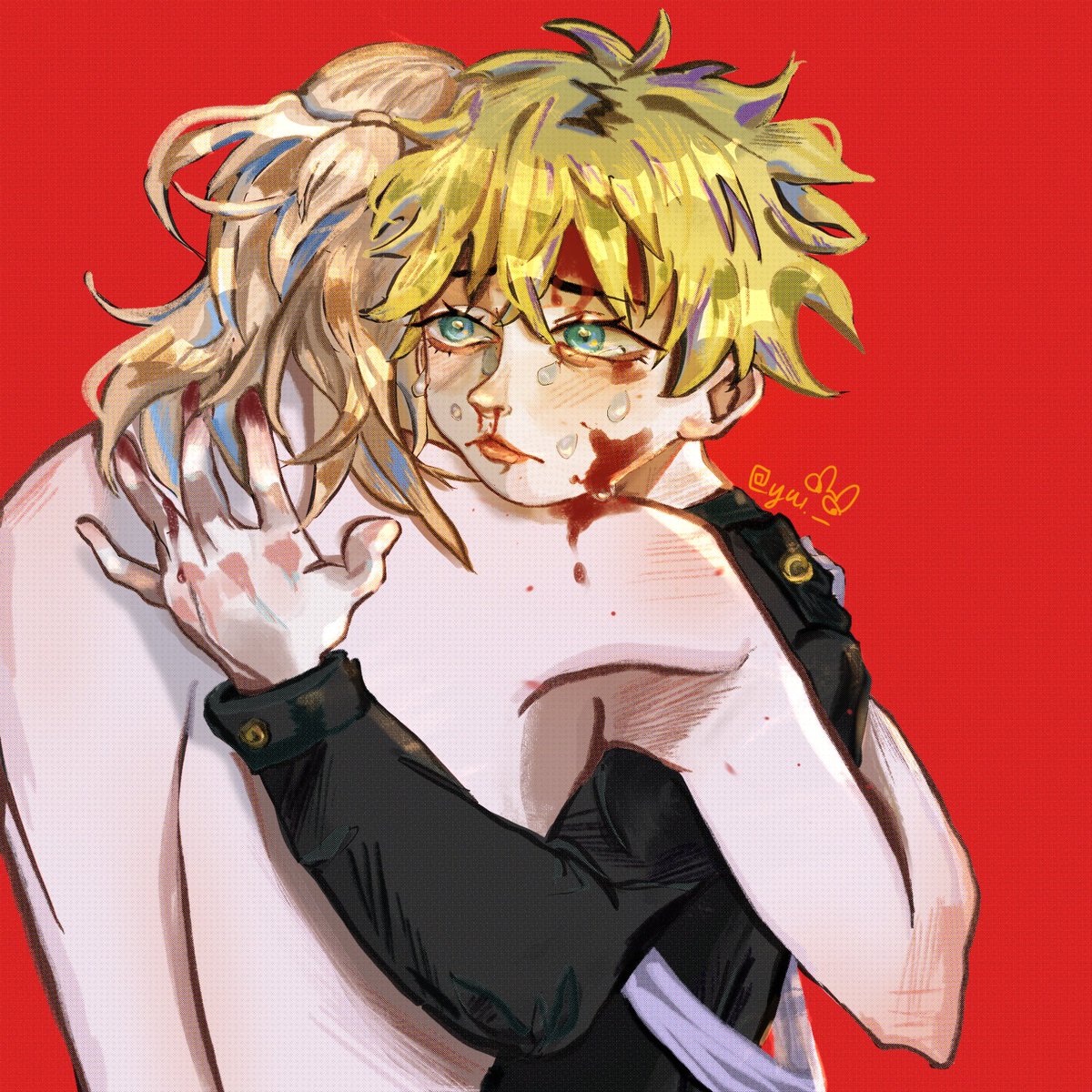 hlgzzMoonW's tweet image. マイ武　🌾🎋癒し
Patching up wounds🩹

#マイ武 #mitake #maitake #Procreate