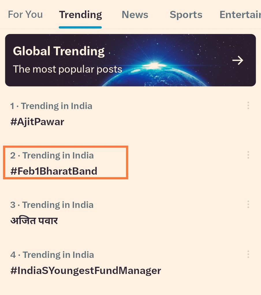 SatyajeetM72938's tweet photo. 🚨Trend update

Nation has agreed to support "Bharat Band" on Feb 1st.

Already protests are happening everywhere.

Please write #Feb1BharatBand &amp; inform everyone! https://t.co/BMhGWX7q6V
