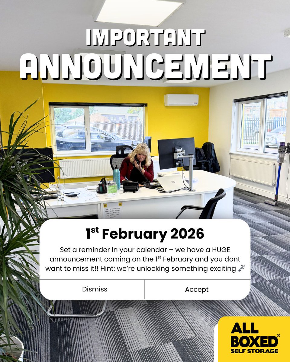 allboxed's tweet image. 🚨 Mark your calendars! 🚨

Something BIG is dropping on 1st February – and trust us, you do not want to miss it! 🗓️✨

Set your reminders, spread the word, and get ready for the reveal! 👀

#storagesolution #storagespace #storageboxes #storage