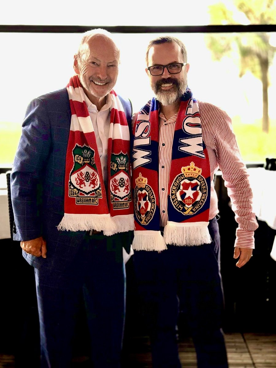 Sincere thanks to CEO Michael Williamson and the entire team ⁦<a href="/Wrexham_AFC/">Wrexham AFC</a>⁩ for their cooperation in bringing our two great clubs together this coming summer ⁦<a href="/WislaKrakowSA/">Wisła Kraków</a>⁩
