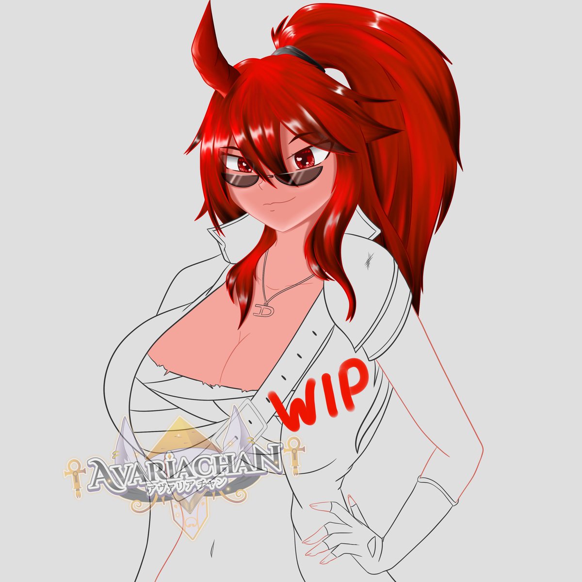 Da ich heute noch net genügend gepostet habe ^^ aber ich sehr gern meine neue kleine Commission mit euch teilen möchte! Ein PNG noch in WIP für den lieben <a href="/DunastheBlack/">Dunas the Blackwind | GERVtuber</a> . Dankeschön für den Auftrag 💕 
#GERVtuber