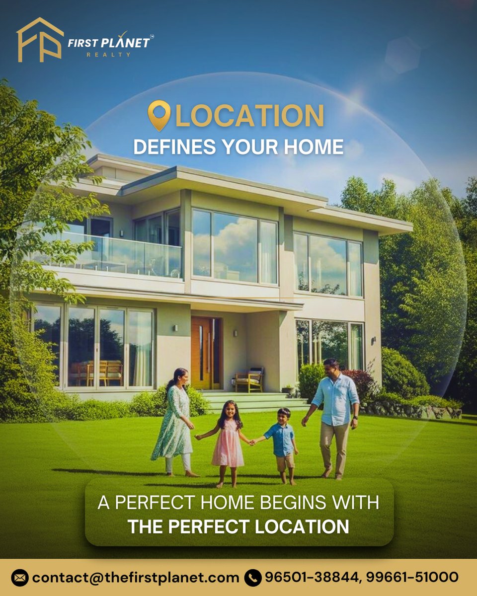 FirstPlane39869's tweet image. A perfect home begins with the perfect location. 🏡 Let us help you choose the right place for your family’s future.  📞 Call us: 96501-38844 | 99661-51000 
📧 contact@thefirstplanet.com  
#FirstPlanetRealty #PerfectLocation #DreamHome #RealEstateIndia #PropertyInvestment