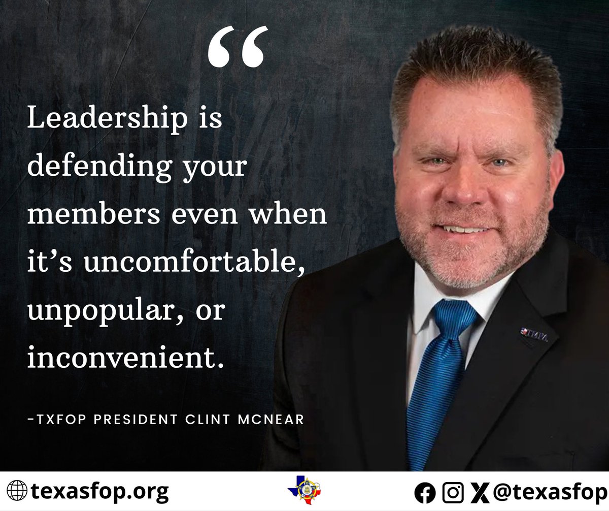 TX_FOP's tweet photo. At TXFOP, we don’t lead from the sidelines. We lead from the front, standing firm for law enforcement who protect Texas every day.

#TXFOP #Leadership #FOPStrong https://t.co/ITaGjYPAFk