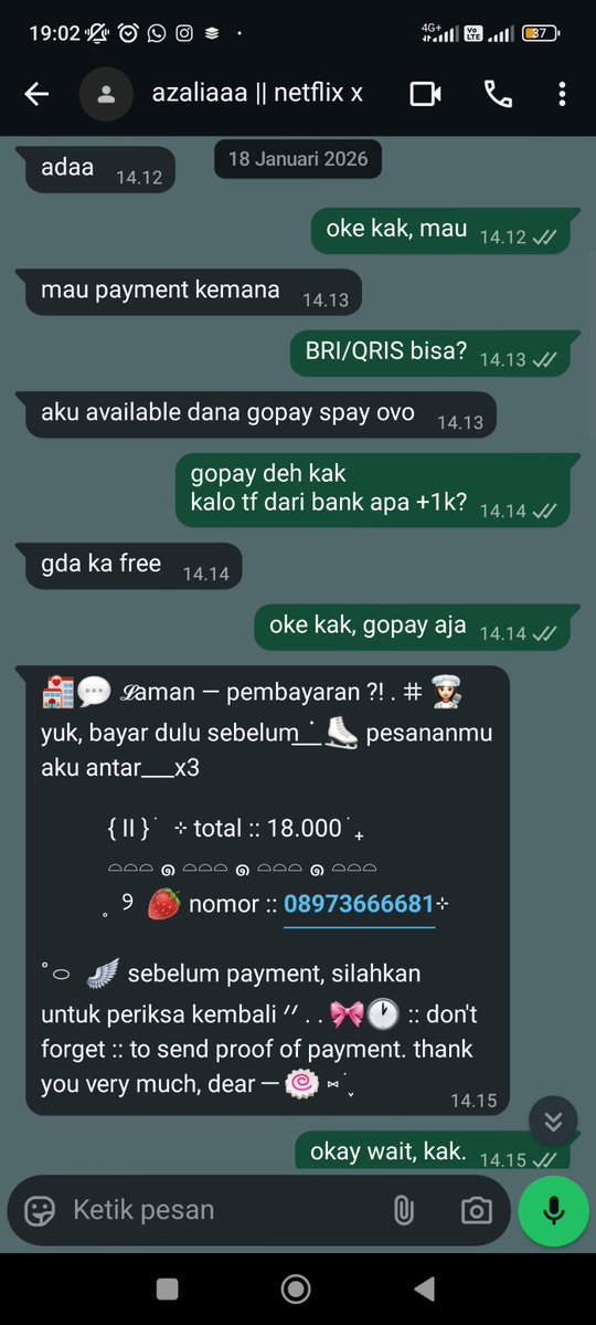 berryshortcakeu's tweet image. yg biasanya #wtb #netflix di x hati-hati ya. aku abis ketipu

sekarang akun x diprivate, akun WA dihapus. dari awal dia ga pernah say thanks sama sekali &amp;amp; slow respond (kesel bgt sih jujur)

#zonauang #zonajajan

@memyries +628973666681
dia jg pake akun lain buat nipu @dumplikng