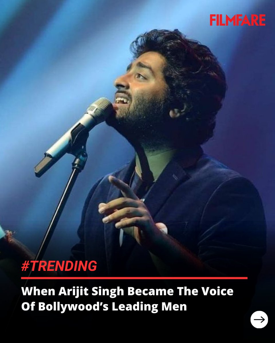 filmfare's tweet photo. Voice of a generation fr! ❤️🤌🏻

Here's looking at times when #ArijitSingh became the voice of Bollywood's finest and created some unforgettable melodies.

#Trending https://t.co/q9PW5fV9NH