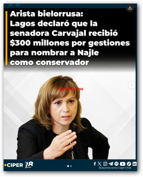 "Senadora" CARVAJAL (PS) acusada de recibir $300 palitos por "gestiones" (¿coimas?) ¿Se les cortó el "internIc" al zurdaje/izquierdismo/socialismo nacional? ¿q pasó "compañerEs"?