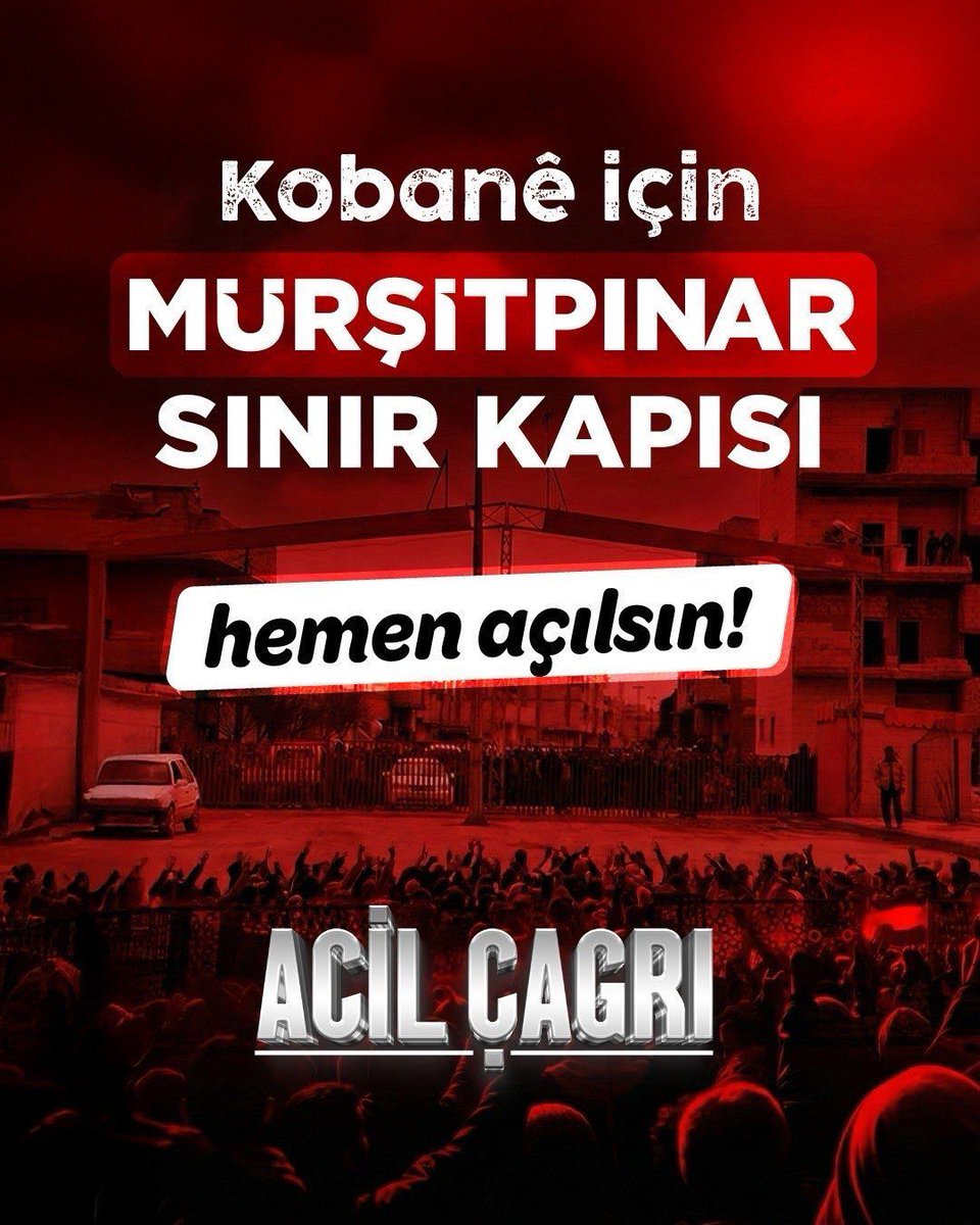 gokalp472147's tweet photo. İnsanlık onurunu kurtarmak için binlerce can veren Kobanê halkı için insani yardım için Mürşitpınar kapısı açılsın. https://t.co/cs0m7nCAd3