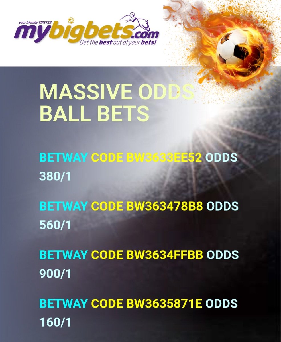 MyBigBets1's tweet photo. 🌄 🏇🏻 #CapetownMet Week 💲🌟
💫💫💫💫🏇🏻🏇🏻🏇🏻🏇🏻🏇🏻💫💫💫💫
👇🏾⚽️ MASSIVE BALL ODDS ⚽️👇🏾
🌟CODE BW3633EE52 0DDS 380/1 💲💥
🌟CODE BW363478B8 ODDS 560/1 💲💥
🌟CODE BW3634FFBB ODDS 900/1 💲💥
🌟CODE BW3635871E ODDS
160/1 💲💥
https://t.co/a7rOASqz3Z LINK FOR BALL BETS 🔝💲🌟💥
💥💃💥ENJOY THE DAY 💥🕺💥
📣DON'T FORGET TO UTILIZE OR ACCUMULATE LOYALTY POINTS TO OBTAIN YOUR MYBIGBETS MERCHANDISE 💥
MYBIGBETS🏇🏻🌟🏇🏻🌟
®️LET THE BOOMS FIND YOU®️
@MisterPule
@mhlayisto
@carlosdankworth
#MYBIGBETS #HORSERACING #GOLD #caperacing #CapeTown
#horseracingtips #soccer #WSBCAPEMET #football #HorseRacingTipsters #caperacing #betway #ChampionsLeague2026