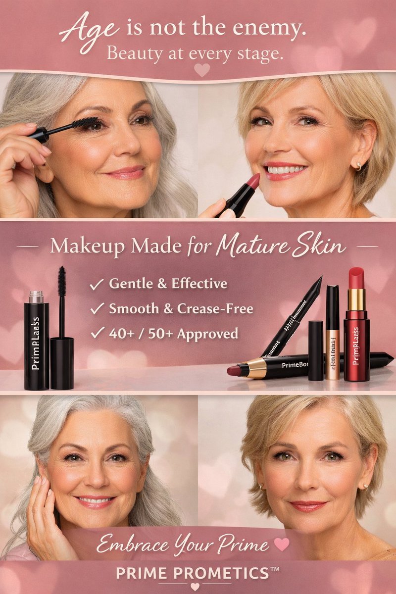 fashionfues's tweet photo. Makeup Made for Mature Beauty ✨
Designed for 40+ Skin. Gentle. Flattering. Pro-Age.
👉 https://t.co/qCqdxG32FS

#ProAgeBeauty #PrimePrometics #BeautyOver50 💖 https://t.co/opLXhv0Rya