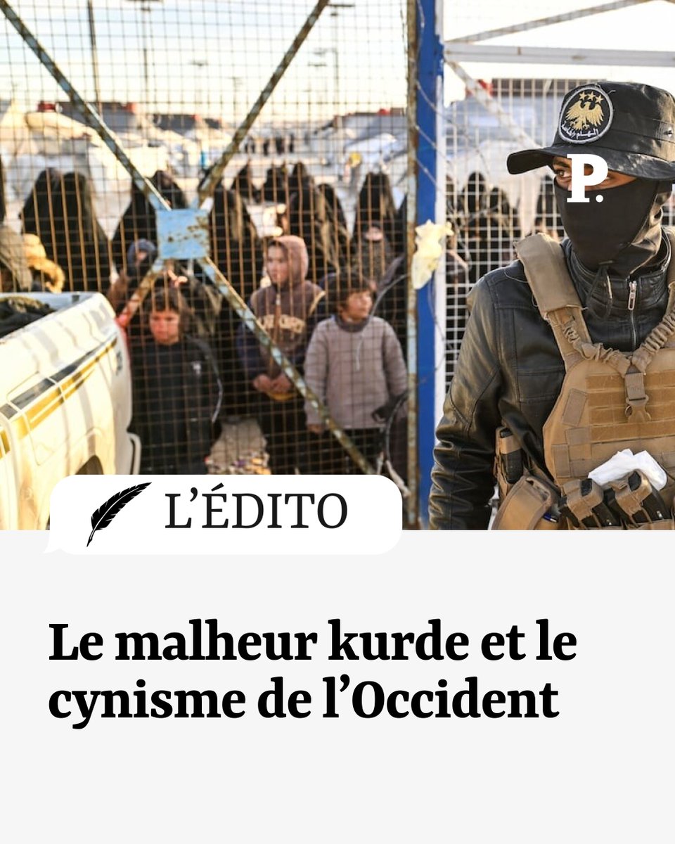 LePoint's tweet image. Macron et Trump, dans leur narcissisme commun, ont adoubé le criminel de guerre Al-Chareh. Résultat : les Kurdes syriens, qui ont combattu Daech, sont désormais menacés d’extermination dans l’indifférence générale.

🖋️ L'ÉDITO de @fogiesbert
➡️ l.lepoint.fr/s60