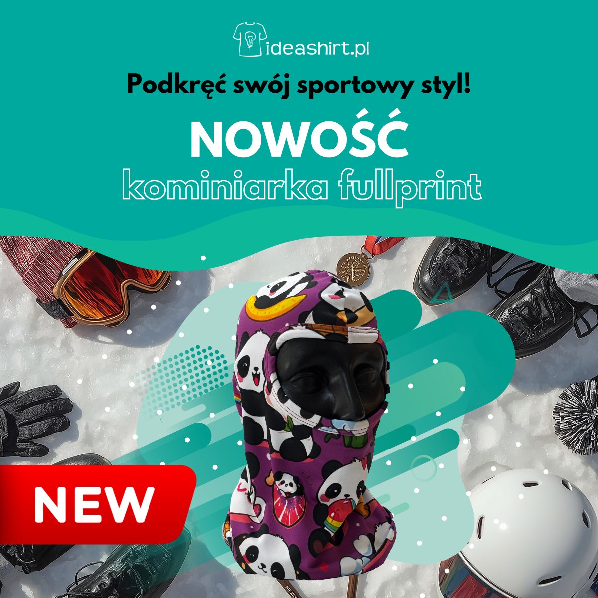 IdeaShirt_pl's tweet photo. Nowość 🔥
Kominiarka fullprint z Twoim projektem.
Dopełnij nudny zimowy outfit czymś kolorowym⛷️
https://t.co/qU73D6xYnQ https://t.co/MCF61n3z2D