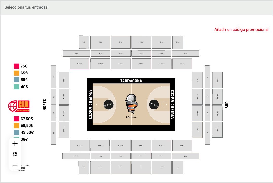 Los abonos para la Copa de la Reina salieron ayer a la venta y se agotaron en unos minutos

El pabellón cuenta con capacidad para unas 4000 personas (otras fuentes apuntan a 5000)

En 2025, 57.630 personas asistieron al evento, superando el récord de 47.000