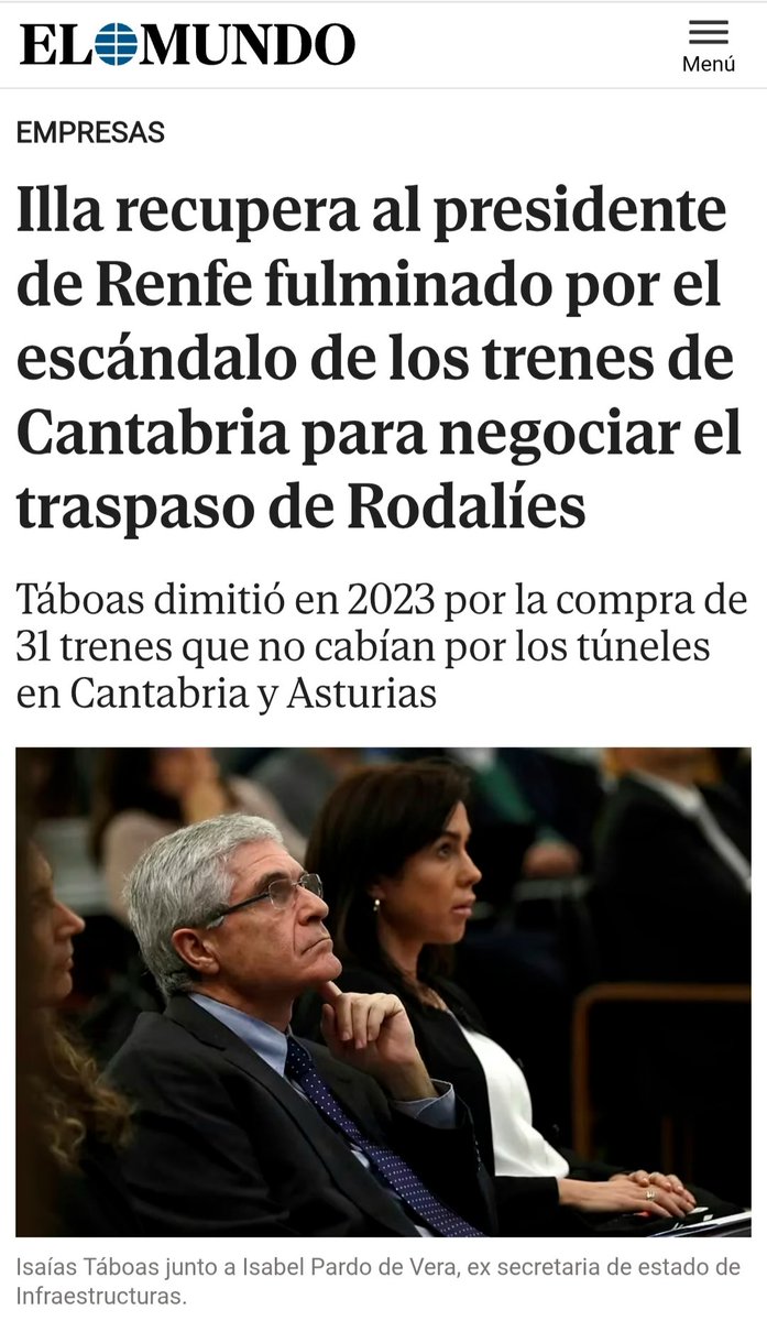 L'enterramorts deia que estaven actuant en el terreny de les infraestructures quan sis mesos abans havia nomenat Isaías Táboas com a Director d'infraestructures.
No té vergonya ni ètica