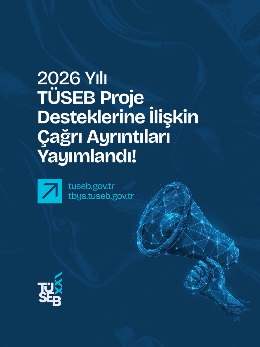 BU_PKM's tweet photo. 2026 Yılı TÜSEB Proje Desteklerine İlişkin Çağrı Ayrıntıları Yayımlandı!
Çağrı ayrıntıları için https://t.co/RQlAei7u3y adresini ziyaret edebilirsiniz. https://t.co/7sFPPhjL1R