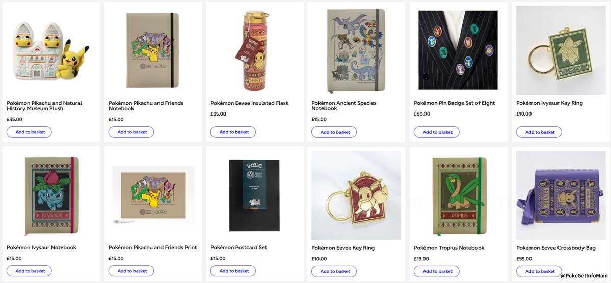ポケモン×ロンドン自然史博物館コラボ】 現在公式通販にて販売中の