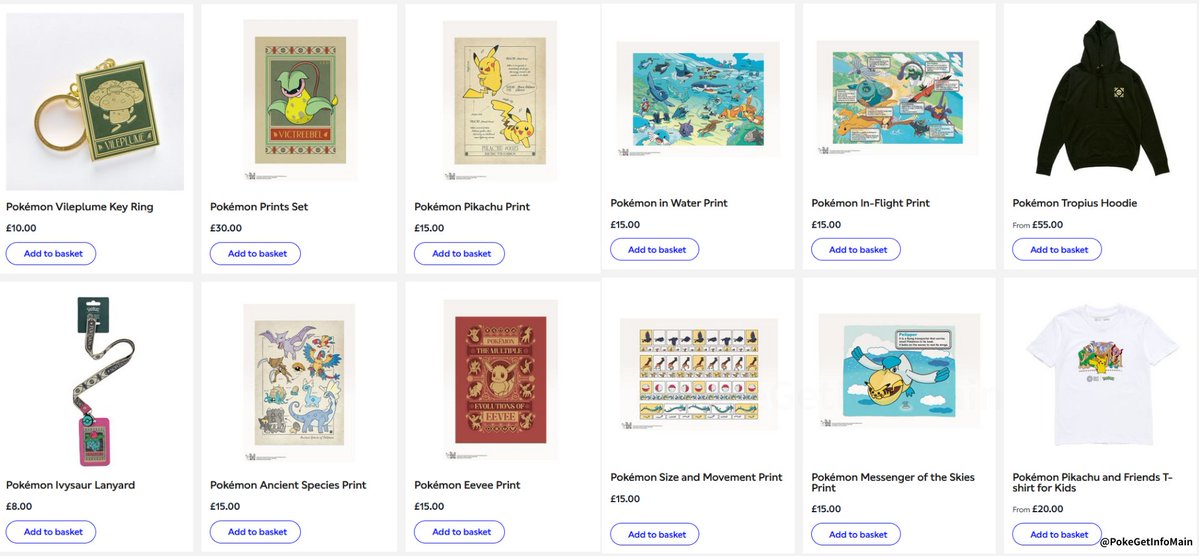 ポケモン×ロンドン自然史博物館コラボ】 現在公式通販にて販売中の