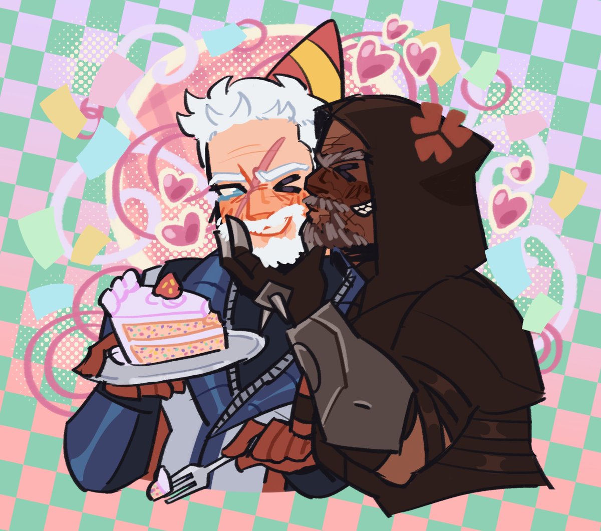 omg just barely made it happy birthday my goat soldier 76 💙 #overwatch #reaper76