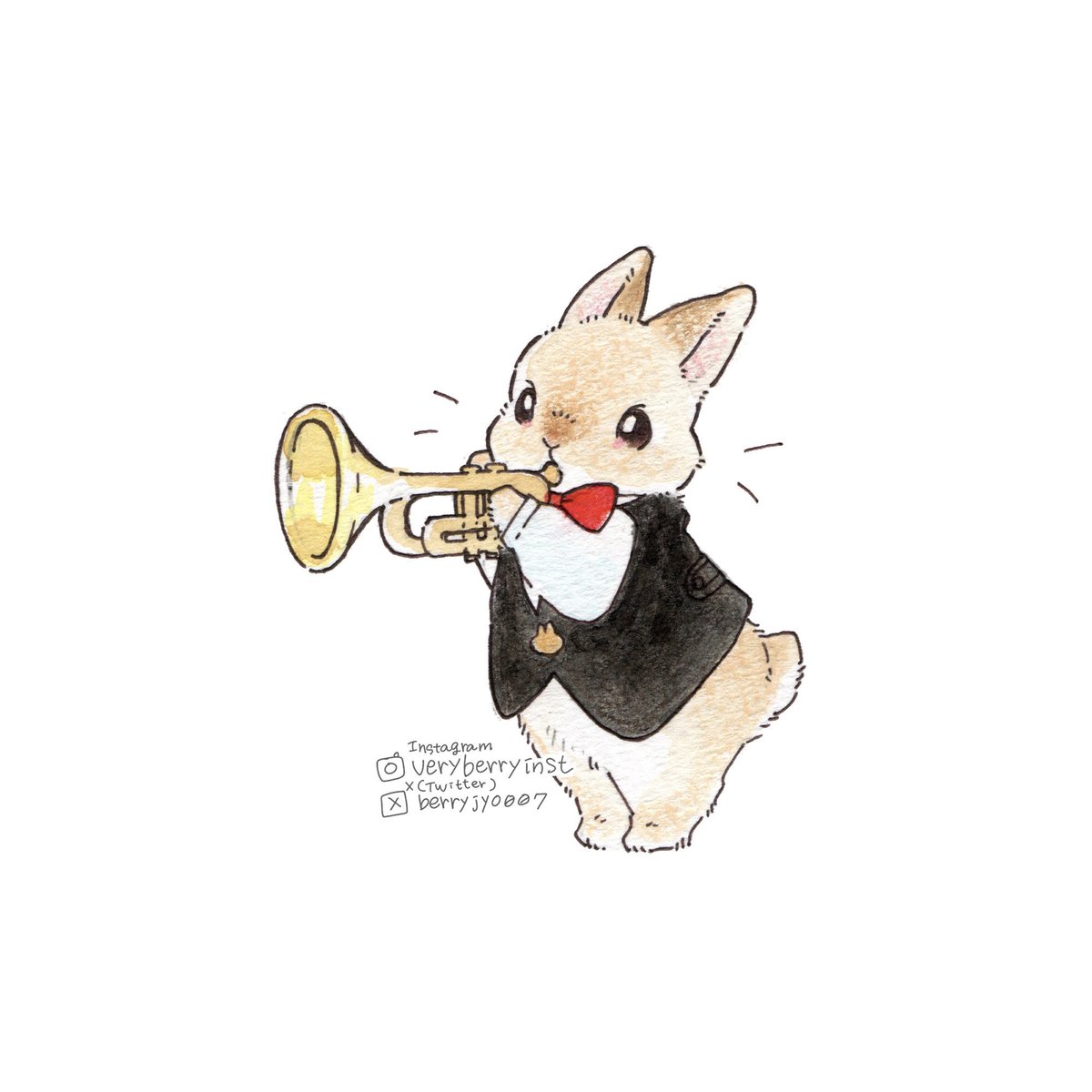「うさぎさんのコンサート」|VeryBerry うさぎ星さん4/8-9出展のイラスト