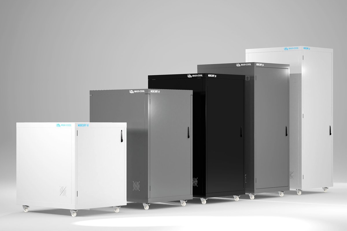 MaxiCool14's tweet photo. Maxi-Cool Mercury offers passive rack cooling.  It is powerful as a standalone data cabinet and more so with the Maxi-Cool Gemini system as a retrofit.  This cabinet grows with your business.

#retrofitcooling #edgecomputing #ITforbusiness #b2b #innovation #ukmfg https://t.co/rxak3Pn4PW