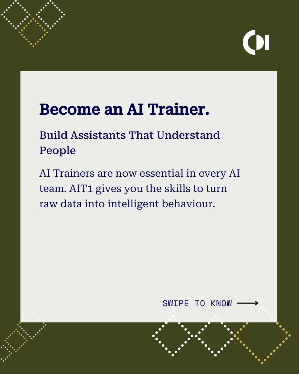 CDInstitute_'s tweet image. AI assistants fail when they misunderstand users.

AI Trainer 1 teaches how to train, optimise, and improve conversational AI through intent design, NLU metrics, and systematic iteration.

Enroll here:
hubs.la/Q03Z6yDN0

#AITraining #ConversationalAI #NLU #AIUX #AICareers