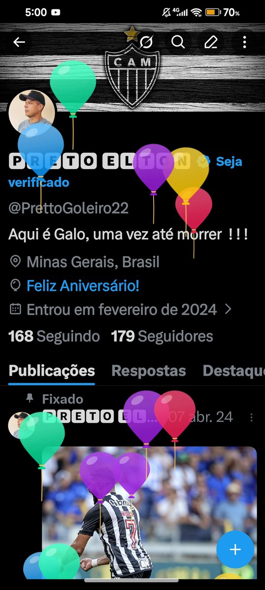 PrettoGoleiro22's tweet photo. Subiram os balões 🙏🏻🙏🏻🙏🏻

Obrigado Deus por mais um ano de vida ! https://t.co/BA1XBdK51g