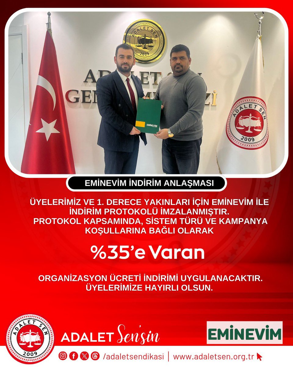 EMİNEVİM ile İndirim Protokolü İmzalandı…
Detaylar çok yakında paylaşılacaktır.
