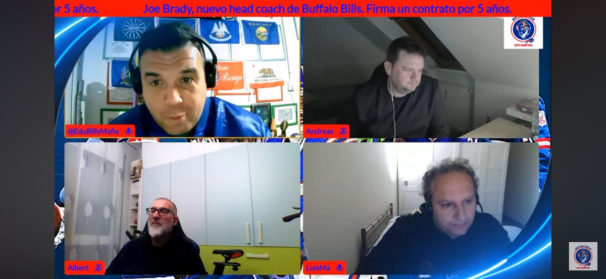 Ya disponible un nuevo directo de #EstampidaBills🦬💨. 

🦬Joe Brady ya es el jefe.
🦬Rueda de prensa de Pegula y Beane.
🦬Jim Leonhard, con <a href="/LuisMa_80/">Luis Mariano</a>

youtube.com/live/V2xLjwK7M…

#BillsMafia     
#GoBills♥️🤍💙