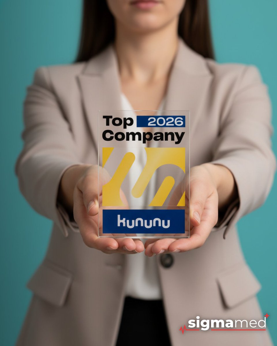 Wir sind stolz: Sigma med wurde wieder als kununu Top Company 2026 ausgezeichnet.🏆Danke an unser Team – diese Auszeichnung kommt direkt von euch. Ihr macht uns zu dem, was wir sind. #TopCompany2026 #Kununu #Sigmamed #TeamSpirit