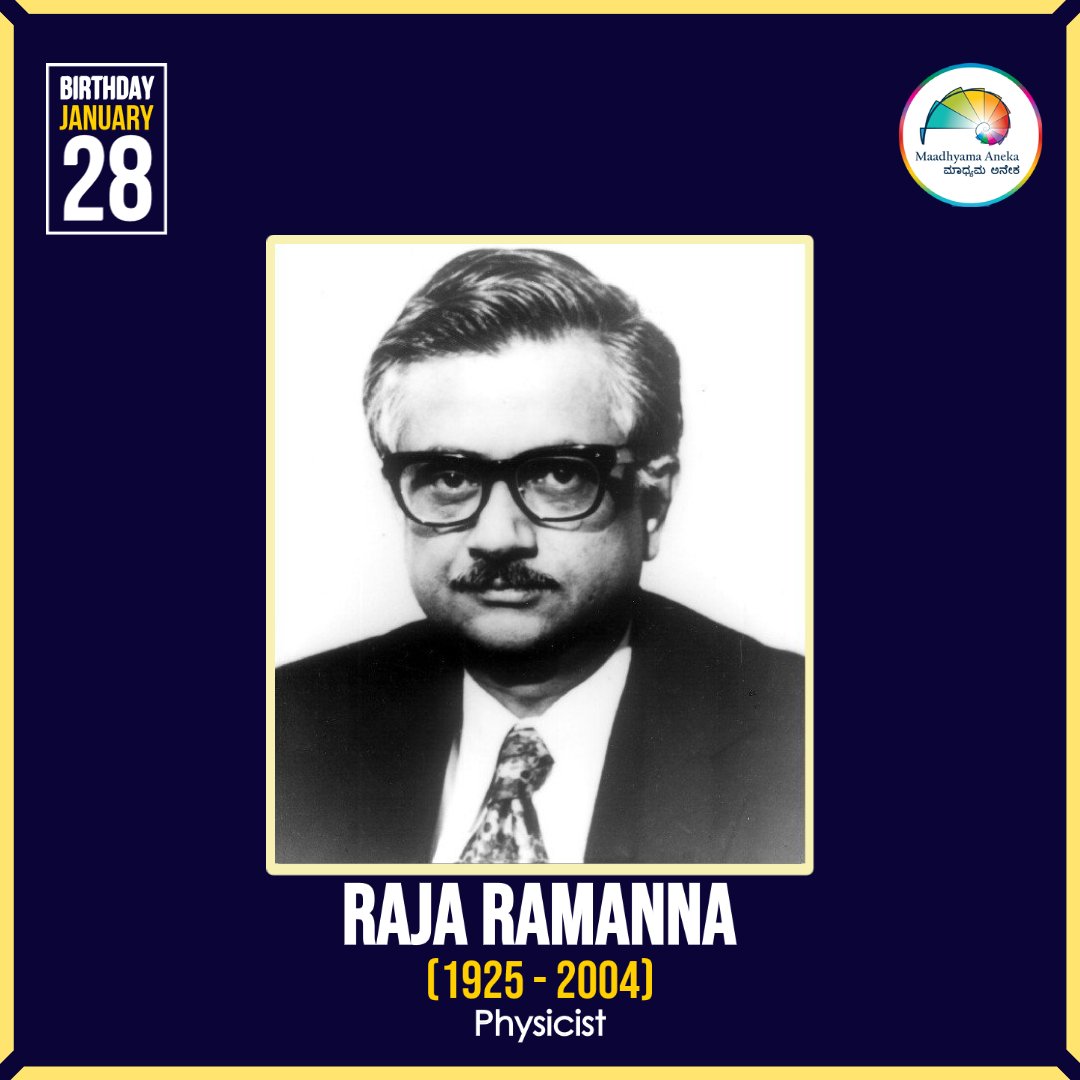 mojo360Kannada's tweet photo. Remembering Raja Ramanna on his Birth Anniversary!

#RajaRamanna #BirthAnniversaryRajaRamanna #HBDRajaRamanna #BirthAnniversary #Birthday #kannadamojo360 #maadhyama_aneka #maadhyama_aneka_studios #anekaplus #anekaaudio #Prfluence #nuclearphysicist #SmilingBuddha @MaadhyamaAneka https://t.co/KyKuQLsEe0