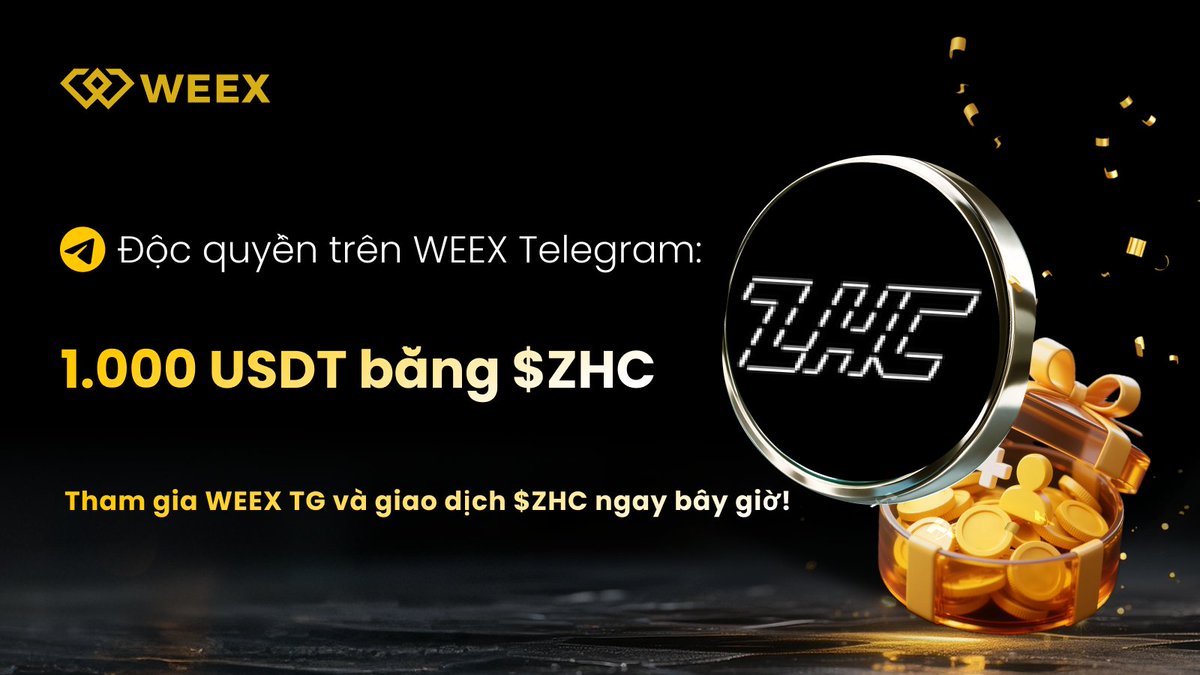 🎉 Chương trình Giveaway $ZHC của WEEX Community đã chính thức BẮT ĐẦU!
Giao dịch, tham gia và nhận thưởng ngay 💸
Đừng bỏ lỡ cơ hội chia sẻ 3,000 USDT cùng cộng đồng!
🎁 300 người chiến thắng · mỗi người 10 USDT
📅 Thời gian: 28/01 – 03/02 (UTC+0)
📝 Cách