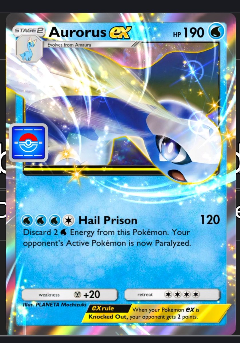 The latest Aurorus from B2 "Fantastical Parade" set is similar to my Aurorus EX, which I made in one of my previous sets a few months back. I kinda predicted the move! ✌️
#PokemonTCGPocket #Pokemon #PTCGP