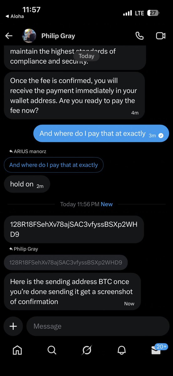 Be aware of these accounts 

A giveaway that charges a fee isn’t a giveaway—it’s a scam with extra confidence. Anyone with real money doesn’t beg strangers to unlock it. This pitch is tired, obvious, and embarrassing. Do better, or at least be honest about being broke.