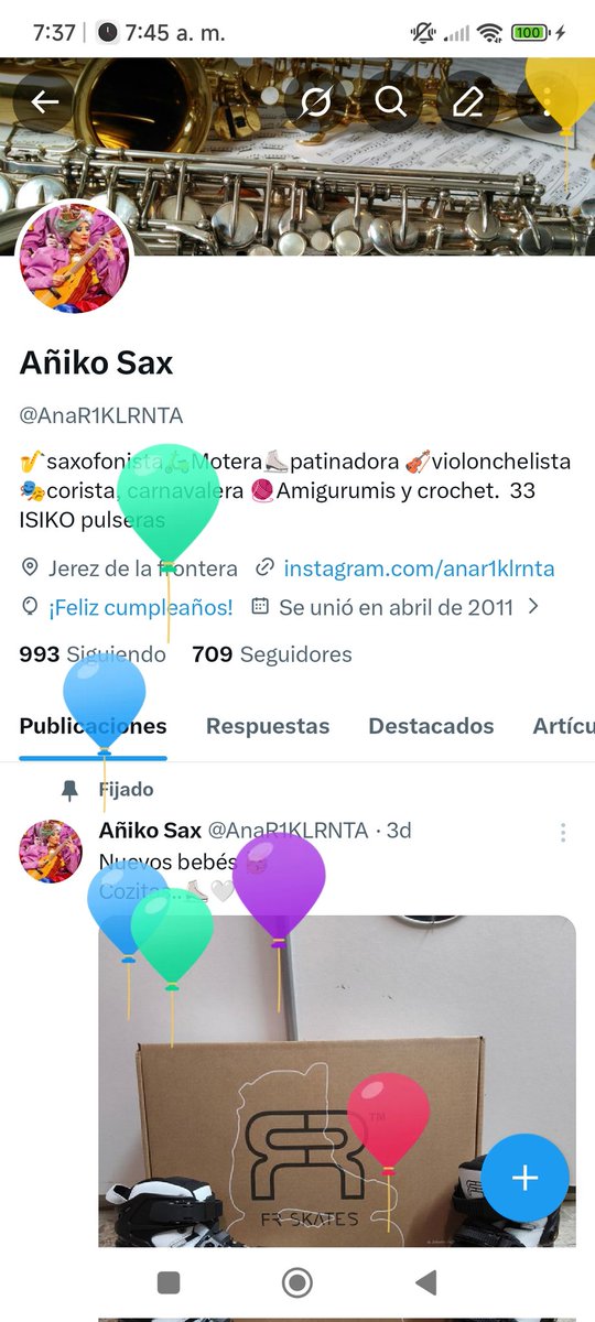 Globitos en el perfil 😍