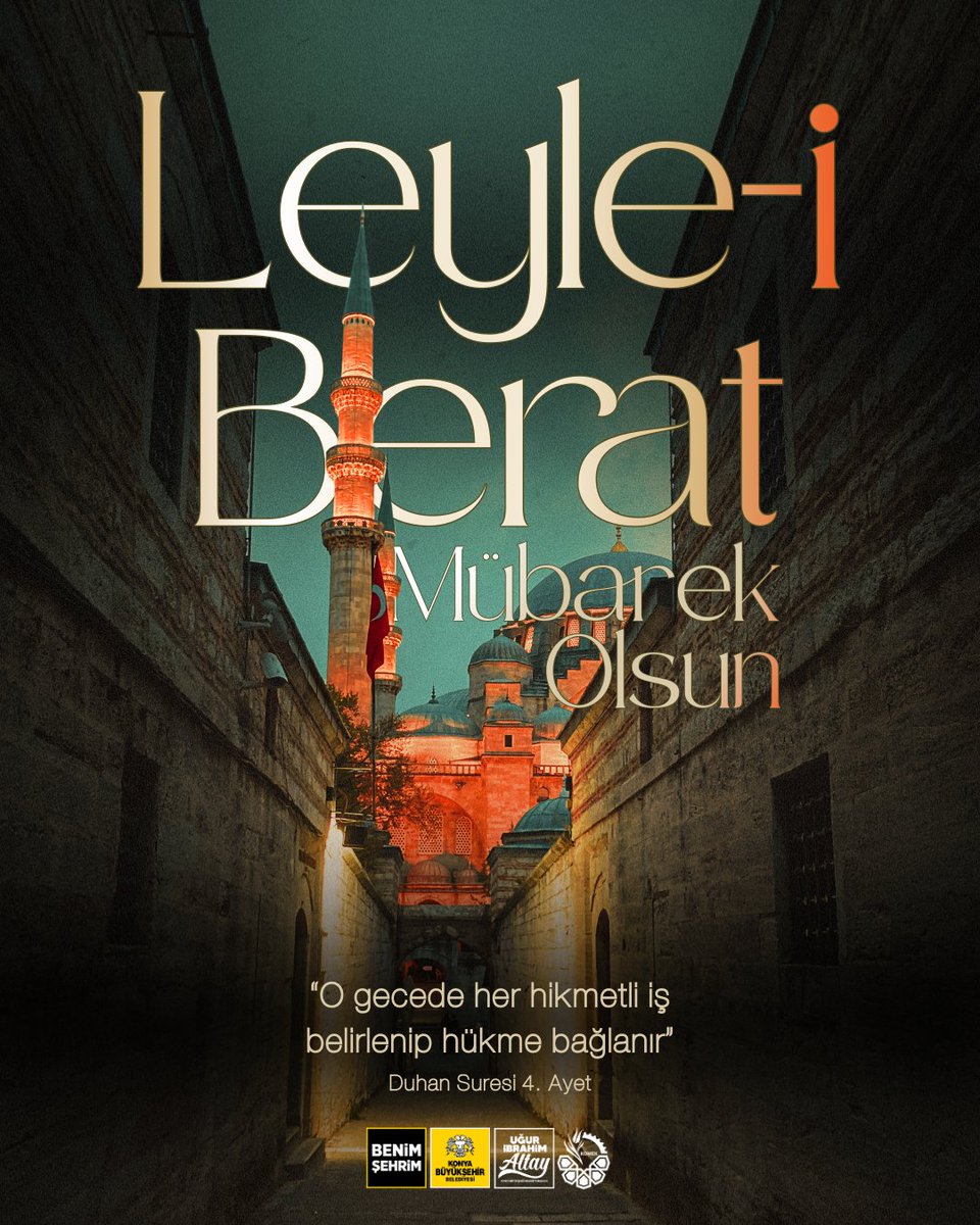 Berat Kandili’nin; affa, arınmaya ve gönüllerin ferahlamasına vesile olmasını diliyoruz.
Leyle-i Berat mübarek olsun. 🤍✨

#BeratKandili
#HayırlıGeceler