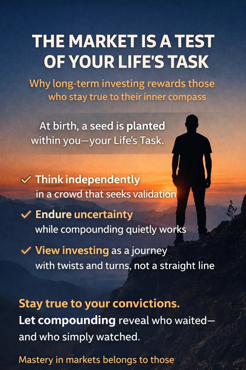 3Ccapitals's tweet photo. The Market Is a Test of Your "Life’s Task" : 
Why long-term investing rewards those who stay true to their inner compass. - https://t.co/zOmKzyKpKy https://t.co/QDM8GTYoYH