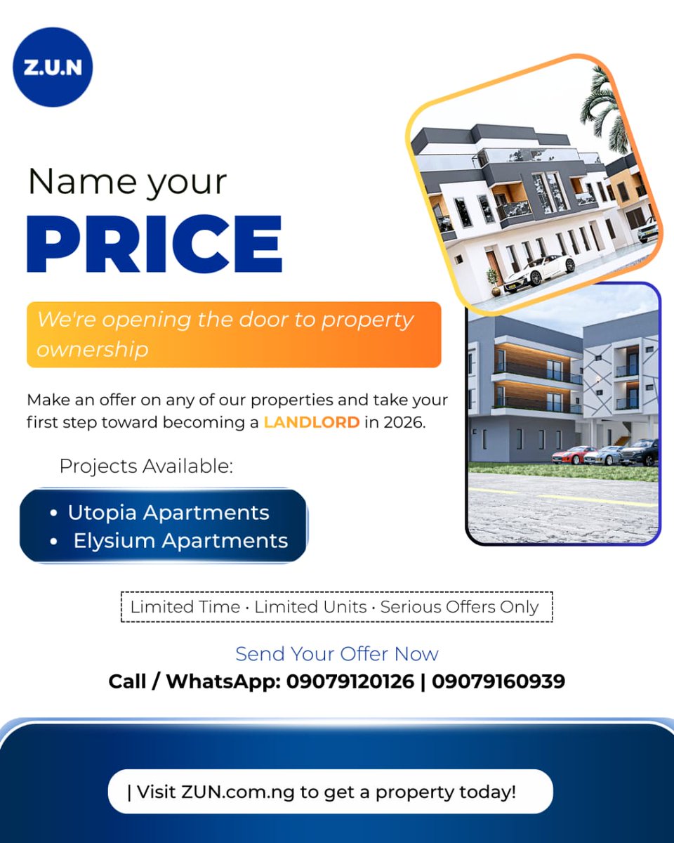 Name Your Price.
A limited opportunity to secure a unit at Elysium &amp; Utopia Apartments under flexible negotiation terms.
Offer valid until 28 February 2026.
Early engagement advised.
