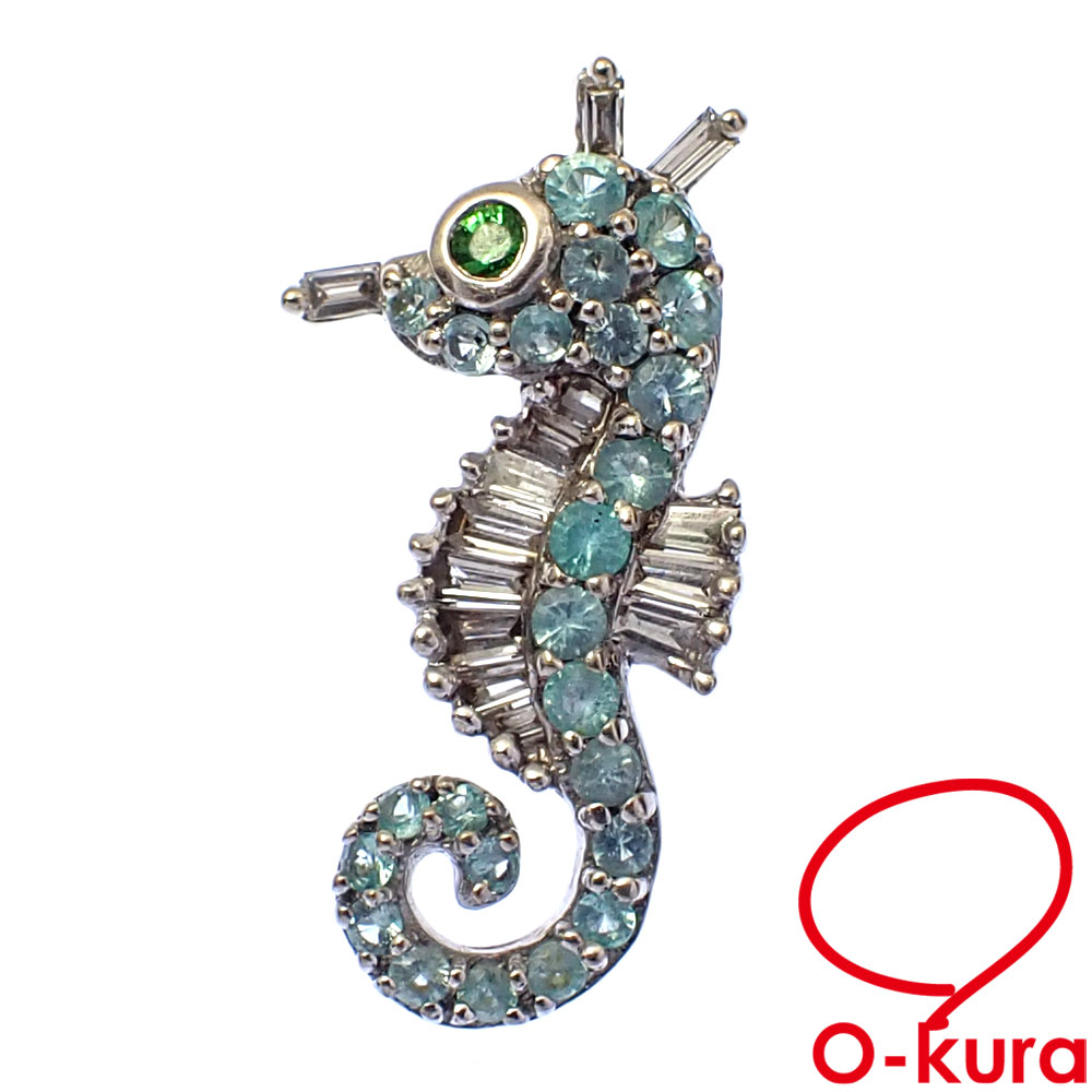 ✨販売開始✨ K18WG 色石 ダイヤモンド ペンダントトップ Colored