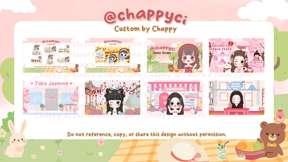 chappyci's tweet image. help RT 🫶💕

haii chappy bisa bantu kamu buatin custom chibi untuk layout chibi, setup BA chibi, pinned GIF, sticker WA/tele chibi, apa aja yang penting chibi   

untuk PL bisa cek : linktr.ee/chappy.artwork 

oh iya selectiv order ya #zonauang️