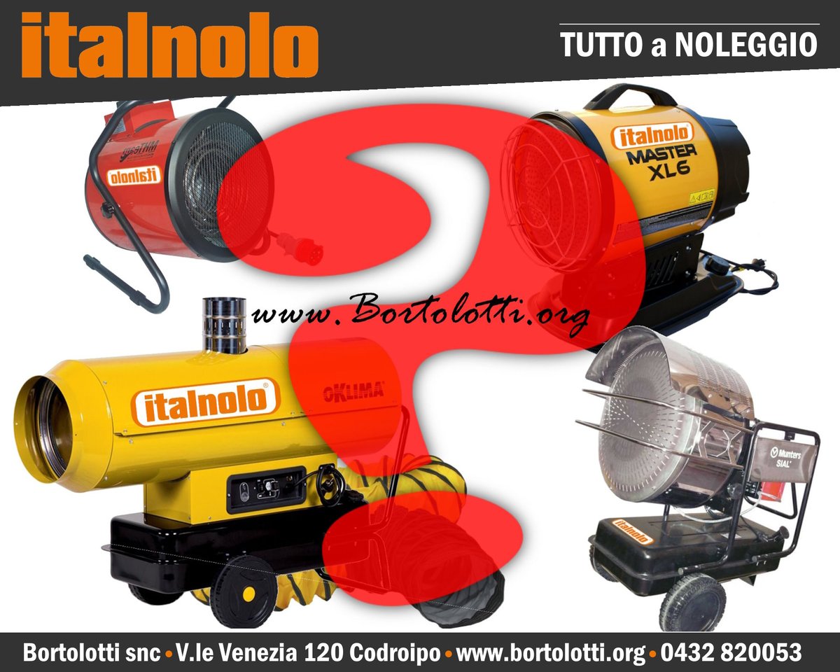BortolottiSnc's tweet photo. Ricordiamo che la scelta di un riscaldatore è sempre vincolata da considerazioni dipendenti solo da chi lo deve noleggiare. Nel nostro sito trovate una sezione apposita per conoscere le varie tipologie 👉 Link diretto https://t.co/Fbhtsg1Wp8 https://t.co/sFK67KydaT