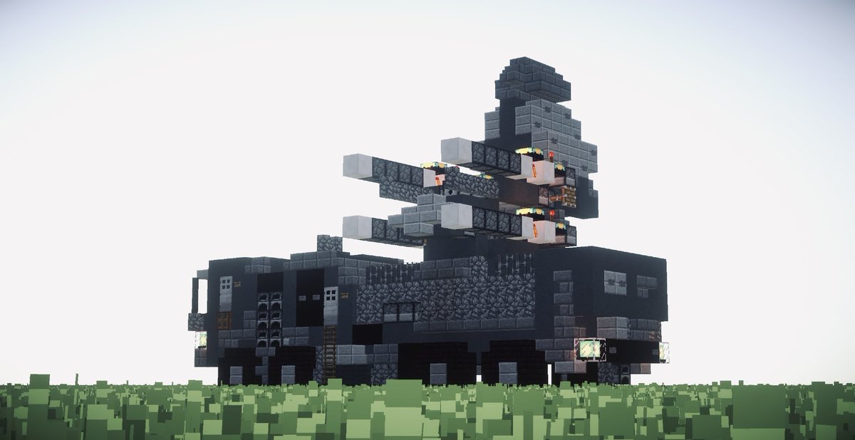 ☆96M6 ブラーニャS1
　機関砲も装備した近接地対空ミサイルシステム。めっちゃ久しぶりに軍事兵器を開発しましたよ
#マインクラフト軍事部
#マイクラ軍事部
#Minecraft軍事部